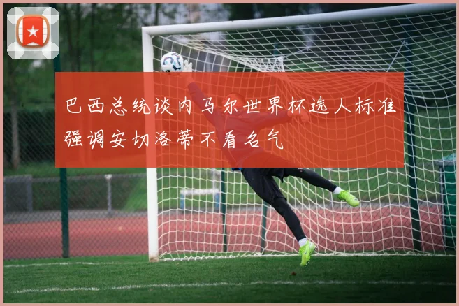 巴西总统谈内马尔世界杯选人标准强调安切洛蒂不看名气